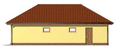 G124 garaż trzystanowiskowy z pomieszczeniem gospodarczym elewacja