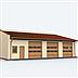 projekt domu G160 szkielet drewniany garaż trzystanowiskowy