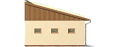 G160 szkielet drewniany garaż trzystanowiskowy elewacja