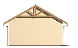 G38 garaż trzystanowiskowy z pomieszczeniami gospodarczymi elewacja