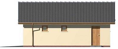 G1a garaż dwustanowiskowy z pomieszczeniem gospodarczym elewacja