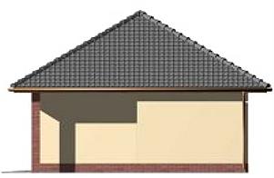 G33 garaż dwustanowiskowy z pomieszczeniem gospodarczym elewacja