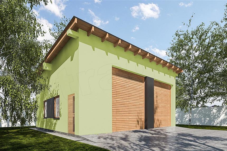 Projekt domu G356 - Budynek garażowo - gospodarczy