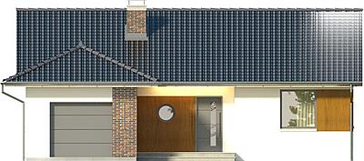 Juka z garażem elewacja