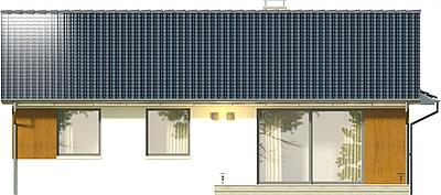 Juka z garażem elewacja