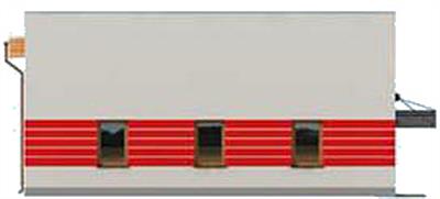 G238 garażu / magazyn z pomieszczeniami gospodarczymi elewacja