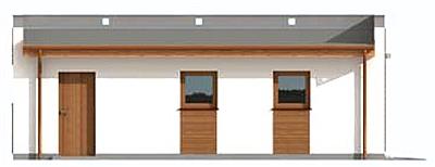 G1a2 garaż dwustanowiskowy z pomieszczeniem gospodarczym elewacja