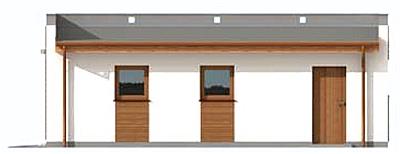 G1a2 garaż dwustanowiskowy z pomieszczeniem gospodarczym elewacja