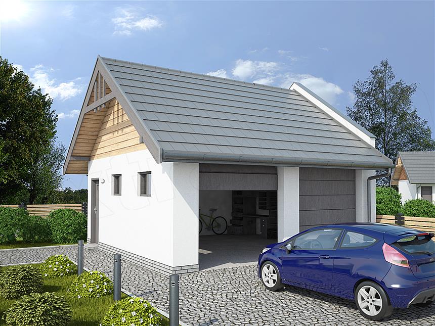 Projekt domu G330D budynek gospodarczy