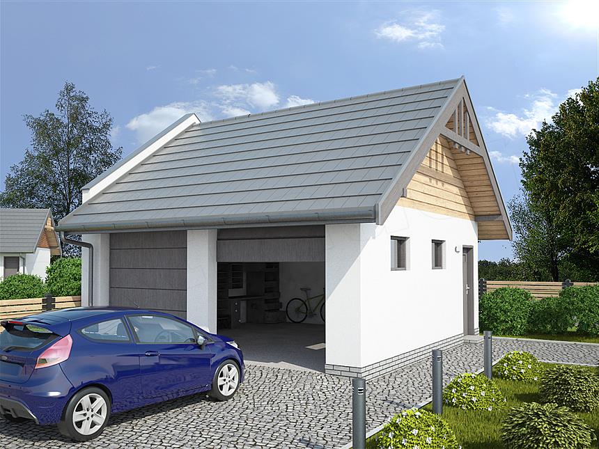 Projekt domu G330D budynek gospodarczy