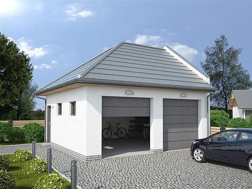 Projekt domu G330F budynek gospodarczy