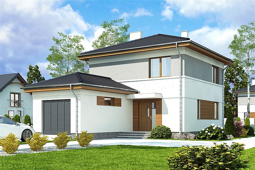 Projekt domu Egon z garażem 1-st. [A]