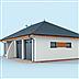 projekt domu G315 szkielet drewniany garaż dwustanowiskowy z pomieszczeniem gospodarczym i altaną