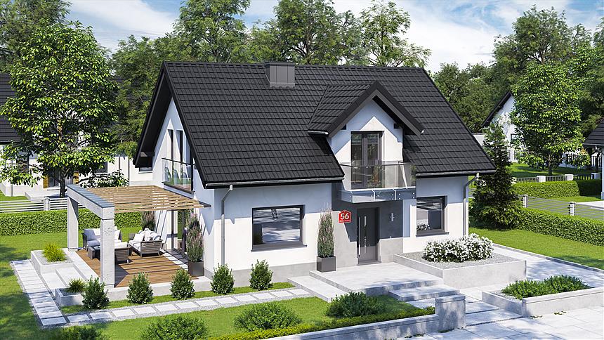 Projekt domu Dom przy Alabastrowej 56