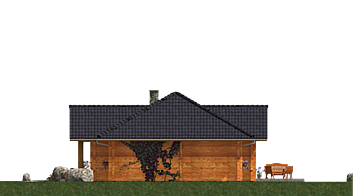 A-105 Dom bociania z bali elewacja