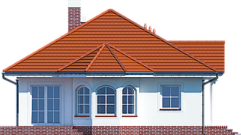 Zadębie średnie z garażem elewacja