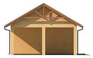 G213 garaż dwustanowiskowy z pomieszczeniami gospodarczymi elewacja