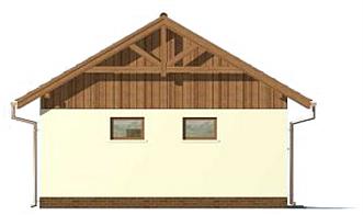 G73 garaż jednostanowiskowy z pomieszczeniem gospodarczym elewacja