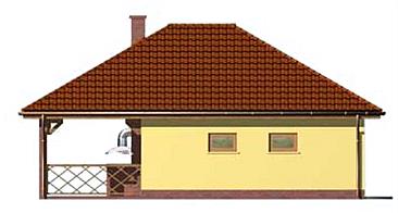 G122 garaż jednostanowiskowy z werandą elewacja