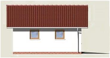 G3 garaż dwustanowiskowy z pomieszczeniami gospodarczymi elewacja