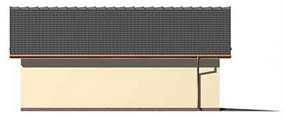 G1a garaż dwustanowiskowy z pomieszczeniem gospodarczym elewacja