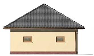 G33 garaż dwustanowiskowy z pomieszczeniem gospodarczym elewacja