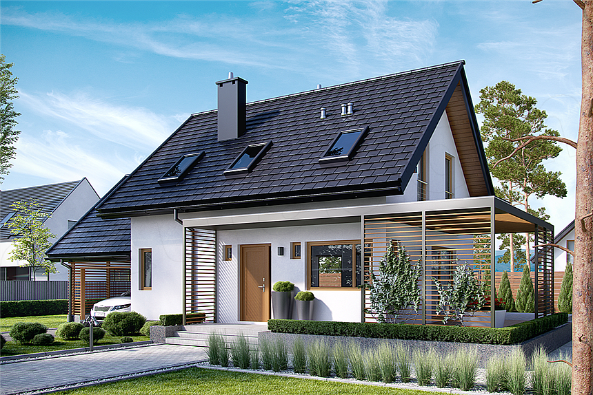 Projekt domu Lea II (z wiatą)