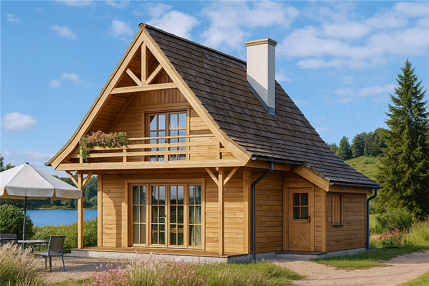 Projekt domu Chatka drewniana
