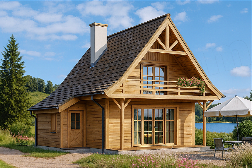 Projekt domu Chatka drewniana