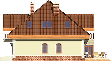 Dzierlatka z garażem 1-st. [A] elewacja