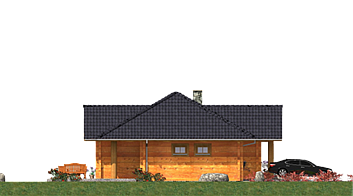 A-105 Dom bociania z bali elewacja