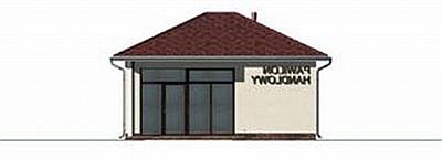 Pawilon handlowy 02 - murowana – beton komórkowy elewacja