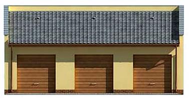 G215 garaż trzystanowiskowy elewacja