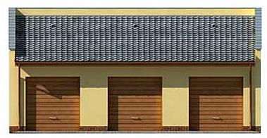 G215 garaż trzystanowiskowy elewacja