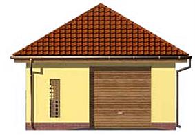 G102 garaż jednostanowiskowy elewacja