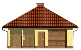 G122 garaż jednostanowiskowy z werandą elewacja