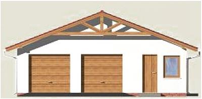 G3 garaż dwustanowiskowy z pomieszczeniami gospodarczymi elewacja