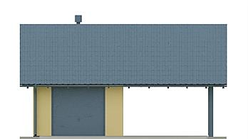 G20 - Budynek garażowy z wiatą elewacja