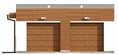 G1a2 garaż dwustanowiskowy z pomieszczeniem gospodarczym elewacja