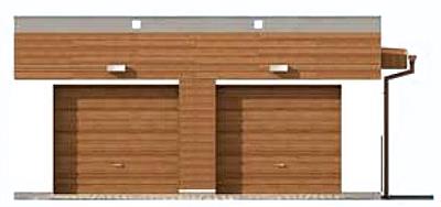 G1a2 garaż dwustanowiskowy z pomieszczeniem gospodarczym elewacja