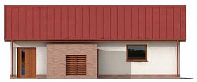 G273 garaż dwustanowiskowy z pomieszczeniem gospodarczym elewacja