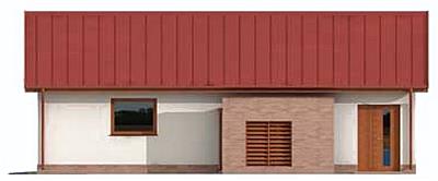 G273 garaż dwustanowiskowy z pomieszczeniem gospodarczym elewacja