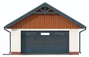 G272 garaż dwustanowiskowy z pomieszczeniem gospodarczym elewacja