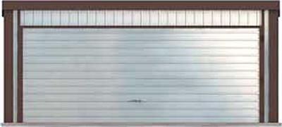 GB17 garaż blaszany dwustanowiskowy elewacja