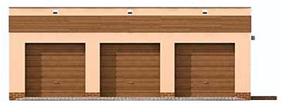 G5A garaż trzystanowiskowy elewacja