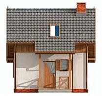 Luizjana dom letniskowy z poddaszem elewacja