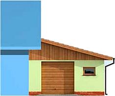 GP11 garaż dostawiany jednostanowiskowy elewacja