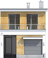 Long II z garażem 1-st. [A] elewacja