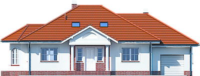 Zadębie średnie z garażem elewacja