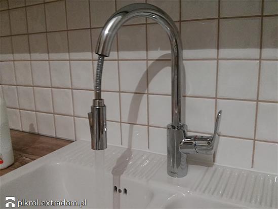 bateria Hansgrohe z wyciąganą wylewką